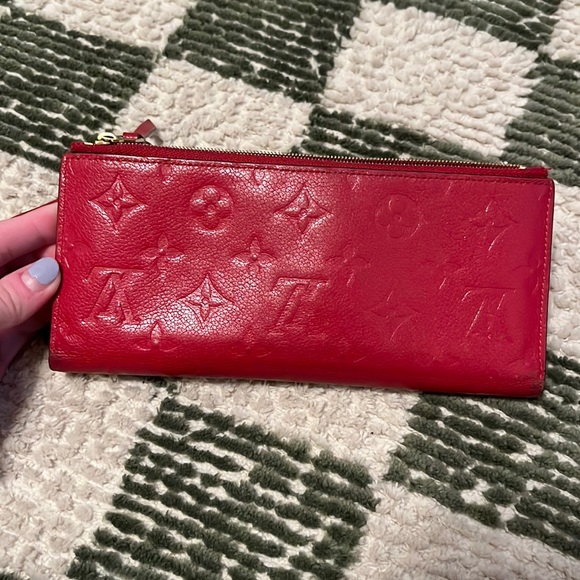 LOUIS VUITTON Adele Wallet Monogram Empreinte Leather Cerise - Picture 3 of 7